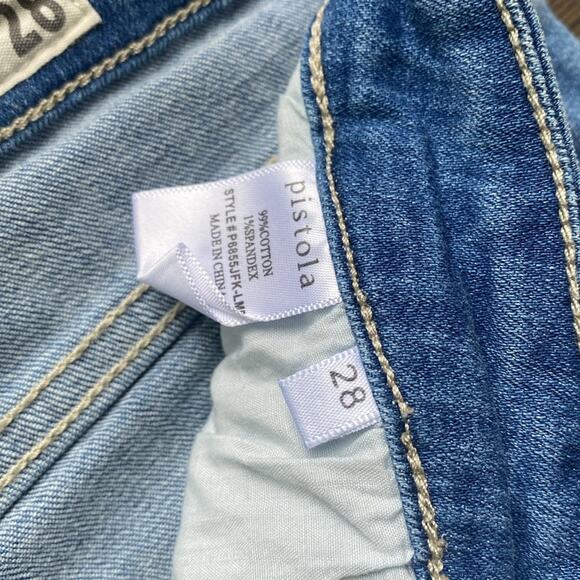PISTOLA Skinny Jean Womens Sz 28 Distressed Blue Classic - Picture 4 of 8